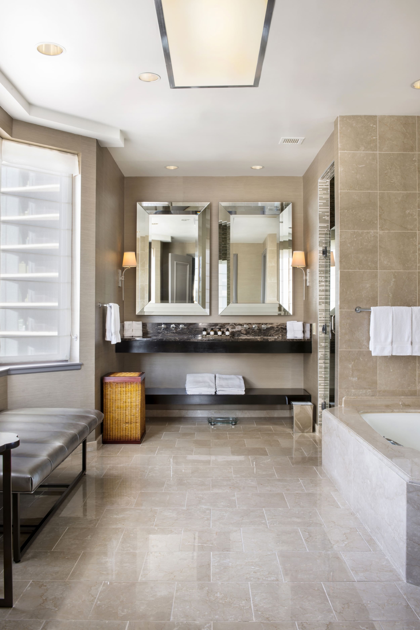 large bathroom with tub