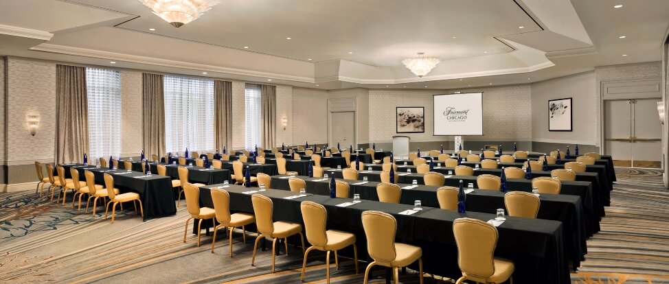 Gold room set for presentation
