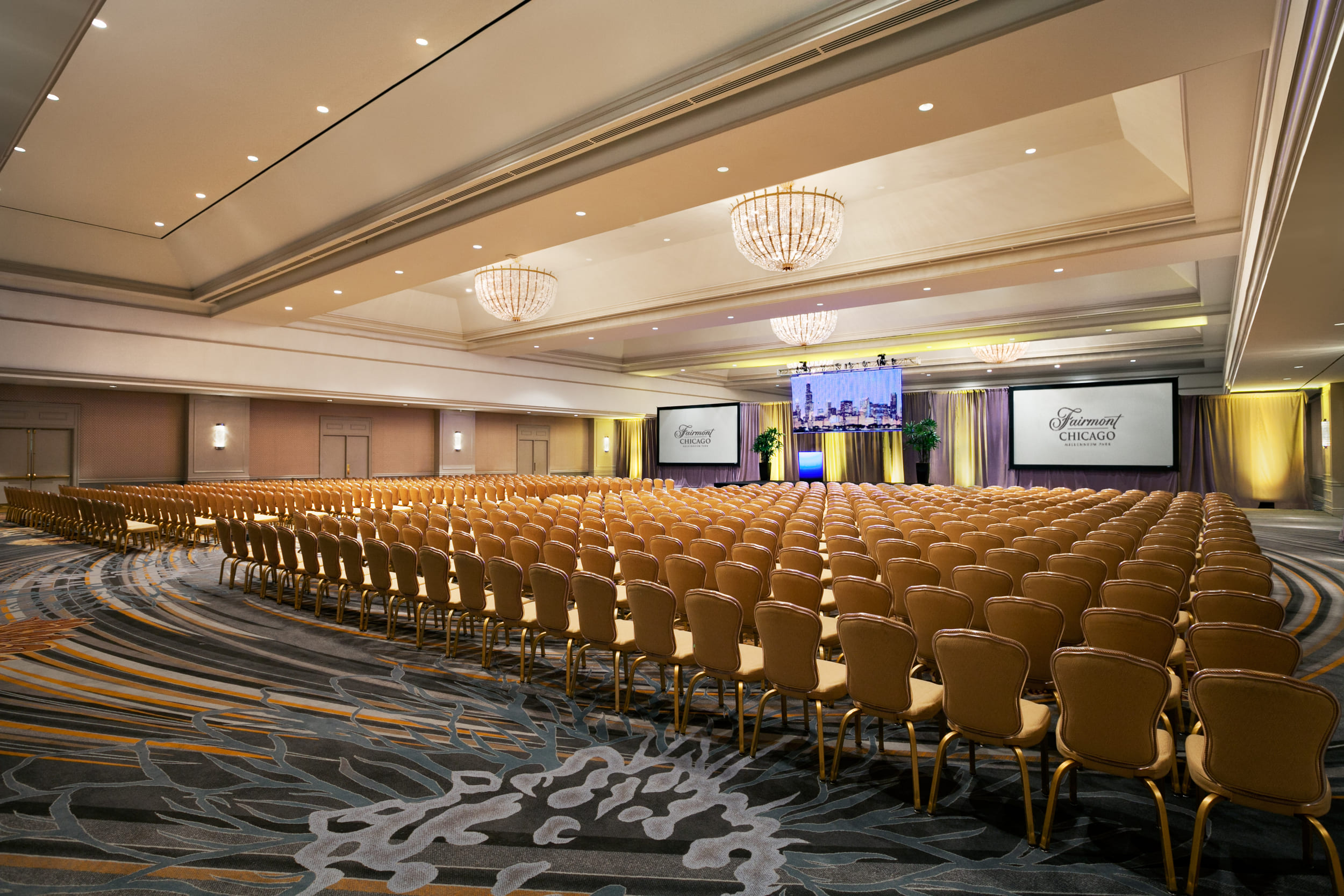 imperial room set up as a theatre