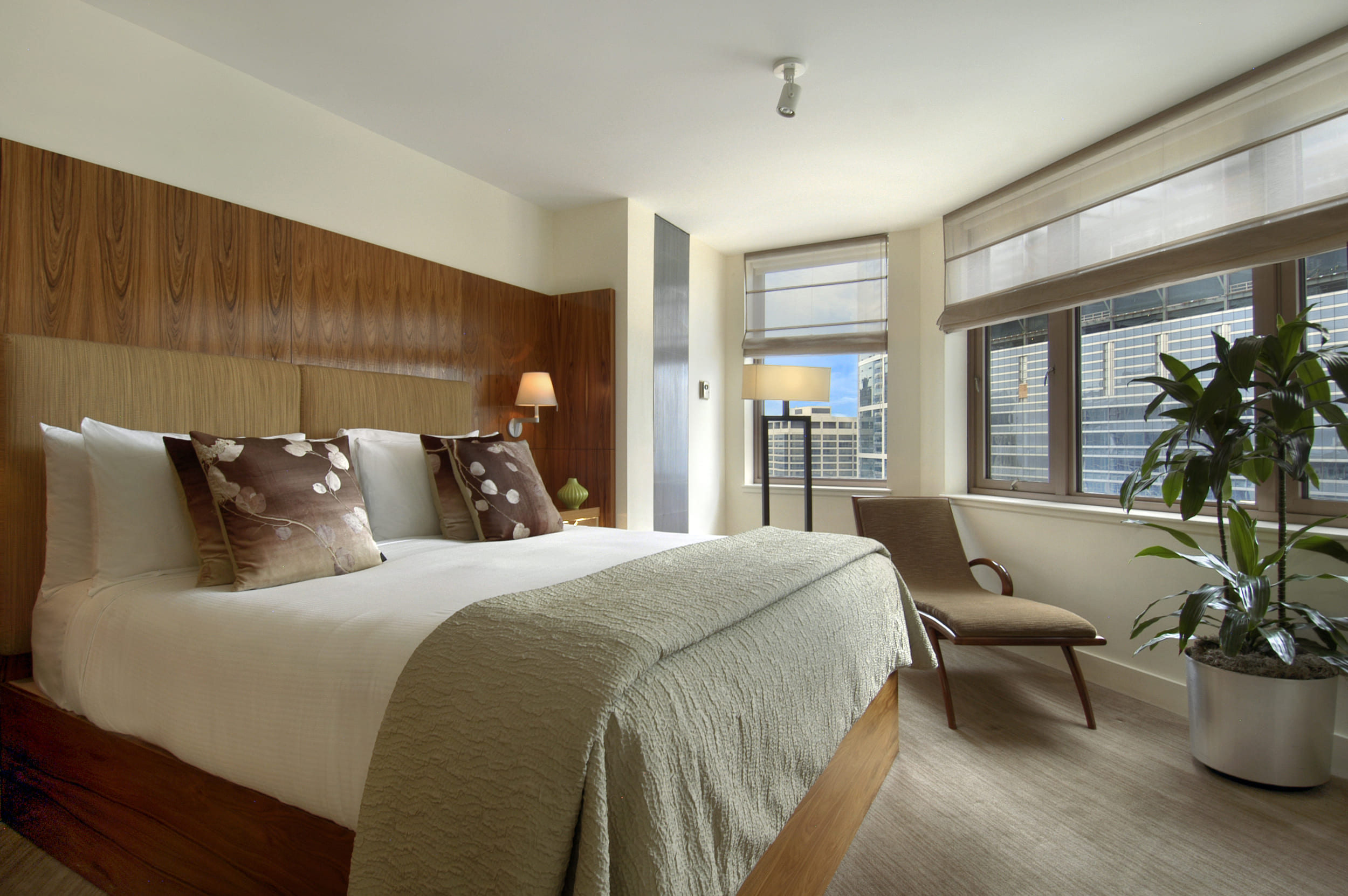 Bedroom with lounge chair
